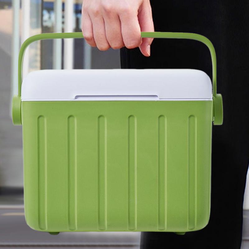 Ice Box Cooler Insulated Container 6L Cooling Chest With Ice Pack Camping Refrigerator For Meal Prep Road Trip Travel Fishing