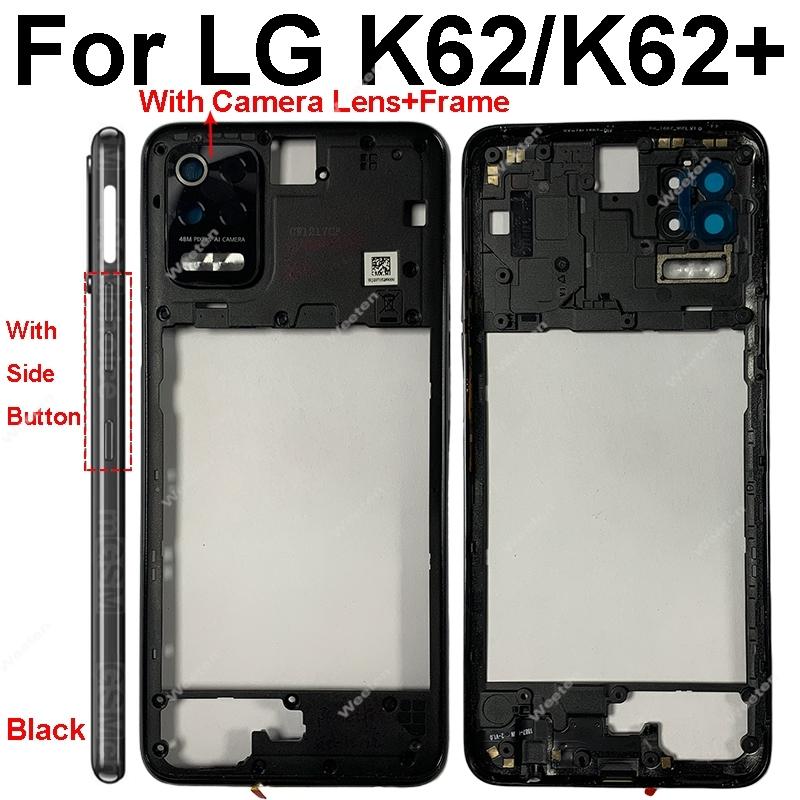 For LG K42 K52 K62 Plus Middle Frame Holder Cover Perfect Fit with Side Button Quality Phone Repair Parts Stable
