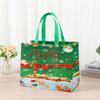 Borsa regalo di Natale Borsa per imballaggio regalo di caramelle in tessuto non tessuto di grande capacità con pupazzo di neve e design di Babbo Natale