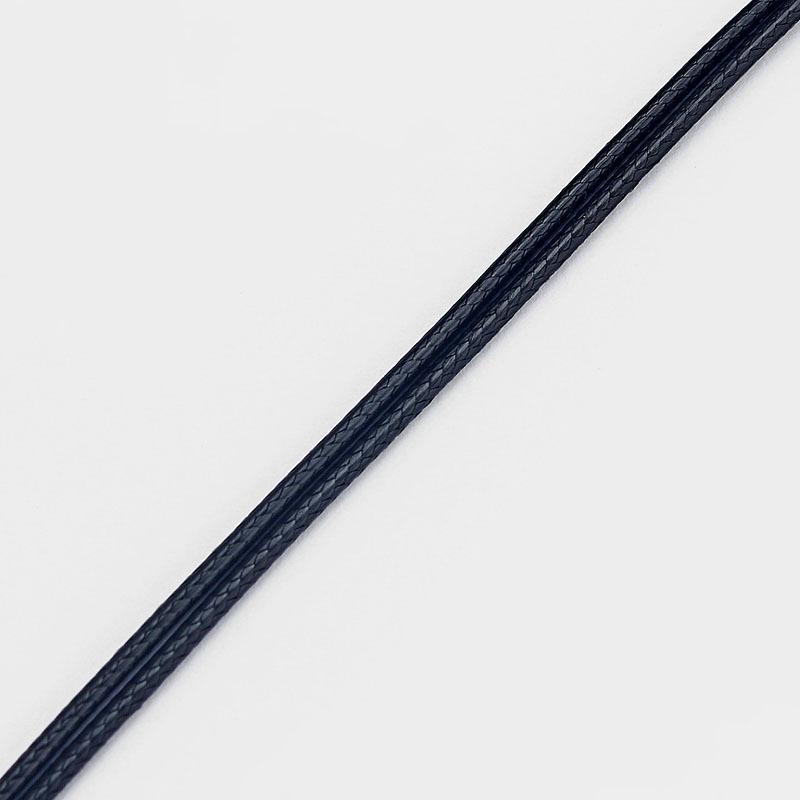 Black Adjustable 40-80Cm Waxed Cord Leather Necklaces For Women Men Accessories Simple Trendy Rope Long Necklace Fit Diy Pendant