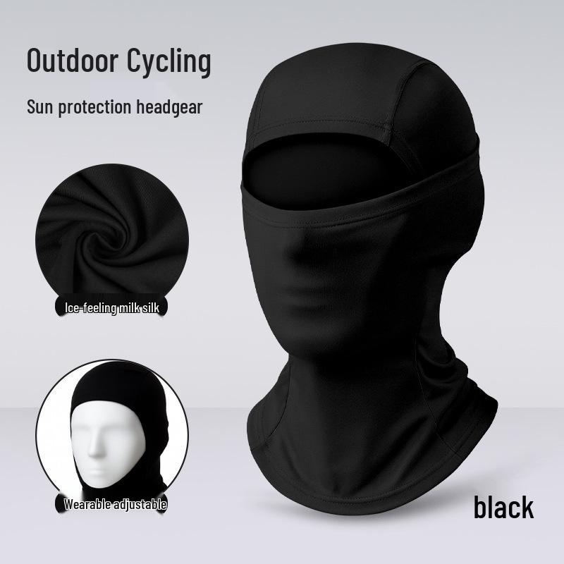 Quick-Dry Multifunctional Summer Cycling Face Mask: Breathable, Sun-Protective, Ice Silk Balaclava & Headband