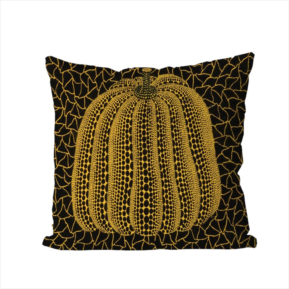 Yayoi Kusama Pumpkin Pillow Case For Car Sofa Decorative Home Doublesided Print Plush Square Throw Pillow Cushion Cover