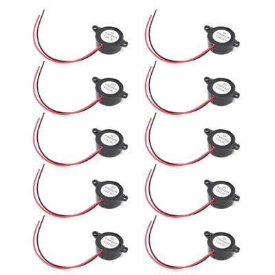 Pack of 10pcs SFM-20B Electronic Buzzers DC3-24V Piezoelectric Alarm Sounder 87dB with Cable for Circuit Projects