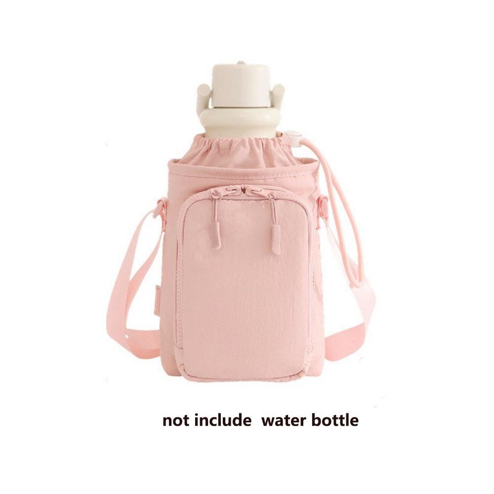 

Protective Cover Bottle Storage Bag Adjustable Shoulder Strap Water Bottle Carrier Outdoor Travel рожевий