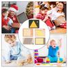 Irregular Shape Triangle Puzzle Colorful Logic Training Wooden Block Puzzle Montessori Three-Dimensional Geometric Puzzles