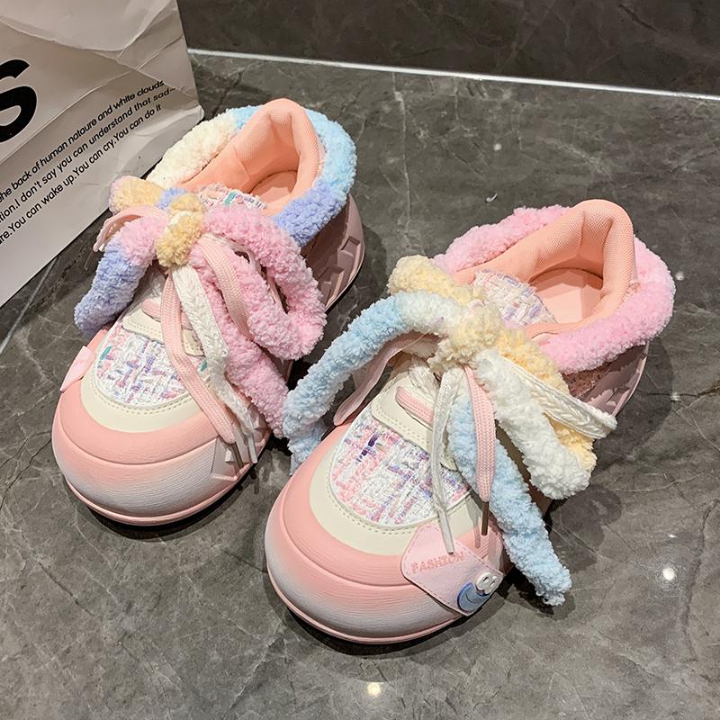 Fashion Women's Vulcanized Shoes New Kawaii Lightweight Fashionable Versatile Casual Shoes for Women Platform Concise Women's Sneakers