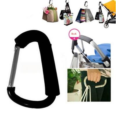 Große Karabiner Kinderwagenhaken Organizer Aluminium D-Ring Federverschluss Schlüsselanhänger Clip Tragegriff zum Aufhängen von Handtaschen Einkaufstüten