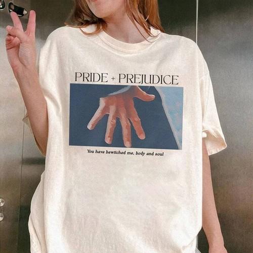 Pride and Prejudice ShirtHand Flex Scene Tee Bookish Darcy Bennet Fan Shirt Men's and women's same four-season pure cotton