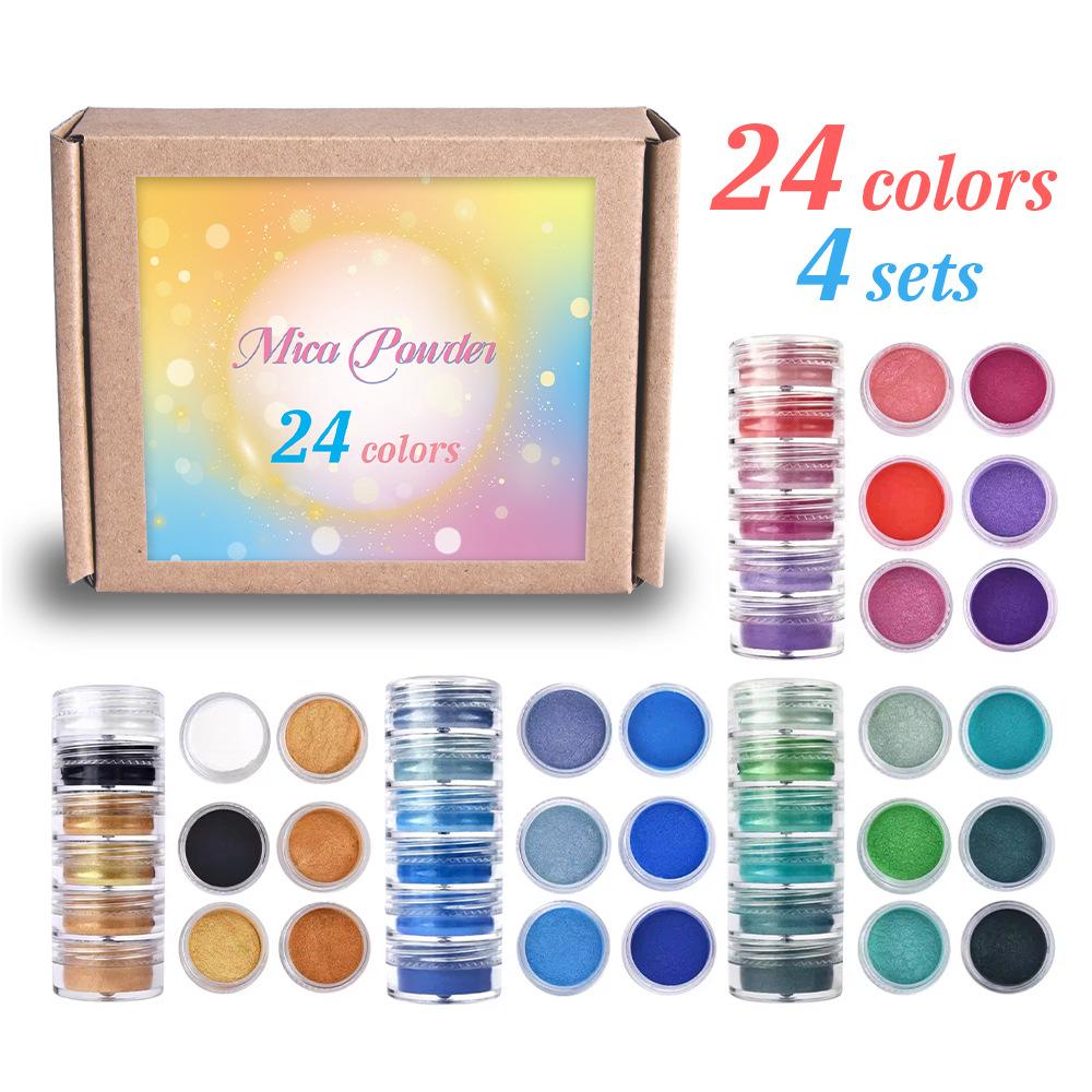 24/60 Colors Pearl Mica Glitter Powder for Epoxy Resin DIY Craft Projects - Sparkle Filler Material