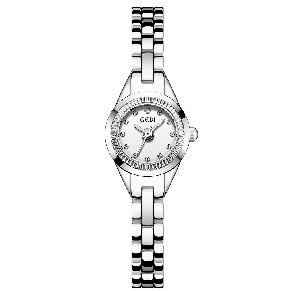 

Womens Minimalist Quartz Watch With Stainless Steel Band And Elegant Look For Casual Daily Wear White