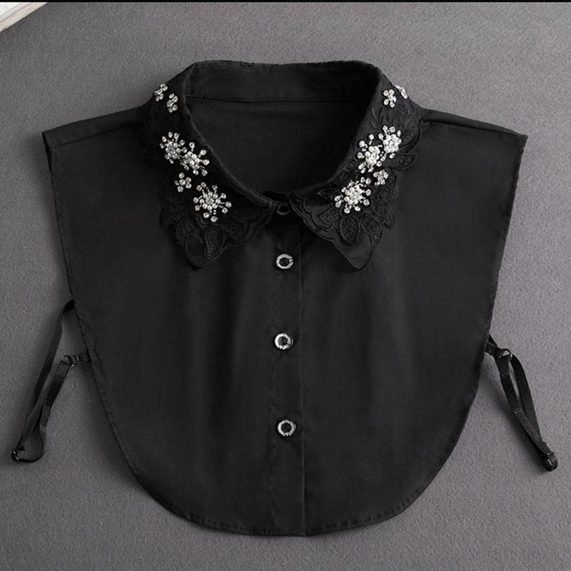 Fashionable Cotton Lace False Collar Shirt, Women's Detachable Collar Shirt, False Tie, Lapel Shirt Top