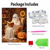 Halloween pearl painting art kit handmade diy home decorations ghost reading book sunflower pumpkin autumn harvest fall ornament