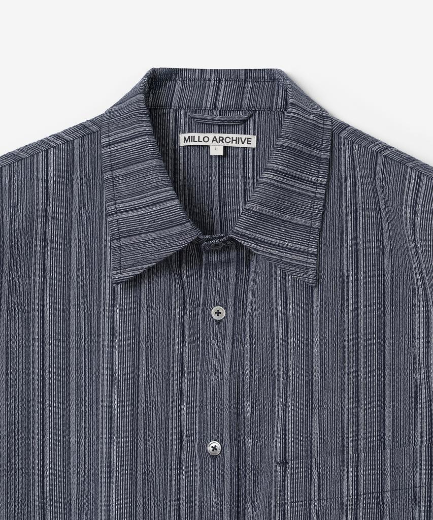 MILLO ARCHIVE Twisted Half Shirt [Stripe Navy]