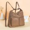 Multi-purpose Backpack Female Genuine Leather Female Baotou Layer Cowhide Bag Fashion Single Shoulder Oblique Span Bag Large Capacity