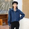 Women's Plus Velvet Denim Shirt - Casual Autumn & Winter Outerwear