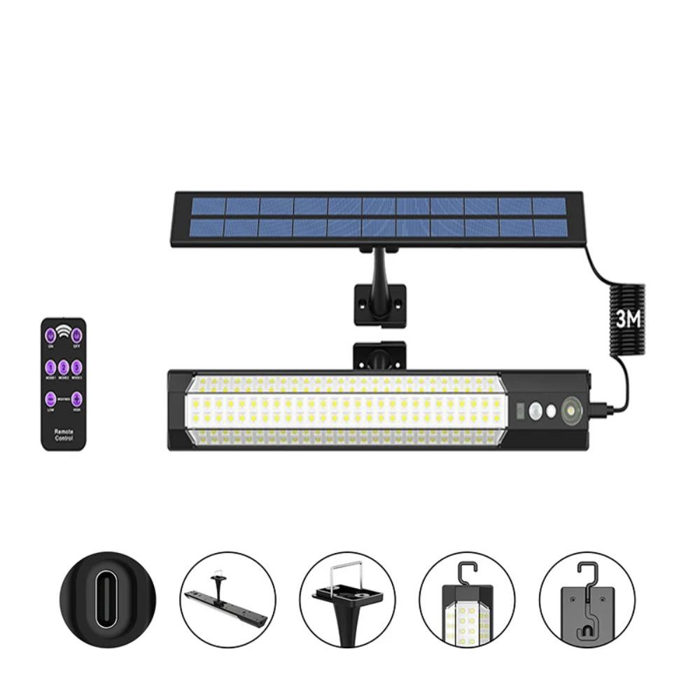 

LED Outdoor Solar Light 316/158 LED Motion Sensor Solar Wall Lamp With Remote Waterproof 3 Work Modes Garden Decor Street Lights 1 light tube