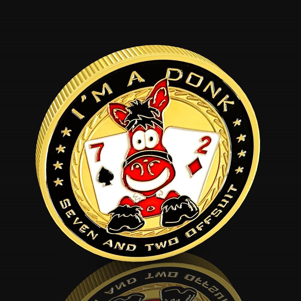 Las Vegas, USA, 72 chips, commemorative medals, coin presses, creative collectible coins, gifts, gold coins, wishing coins