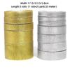 DIY 5 Rolls Satin Ribbon Glitter Gold Silver Gift Packaging Ribbon Organza Ribbon Craft Supplies