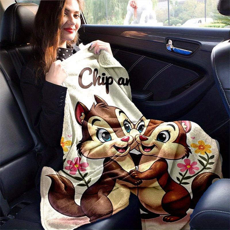 1pc, Chip and Dale Cartoon Blanket, Seasonal Universal Home Decoration Blanket, Throw, for Decorating Your Own Sofa and Living Room, Super S