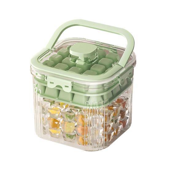 

Portable Ice Cube Maker with Lid And Ice Shovel Reusable Ice Tray Food-Grade Safe Storage Container for Home RV Outdoor BBQ Pool Party Camping