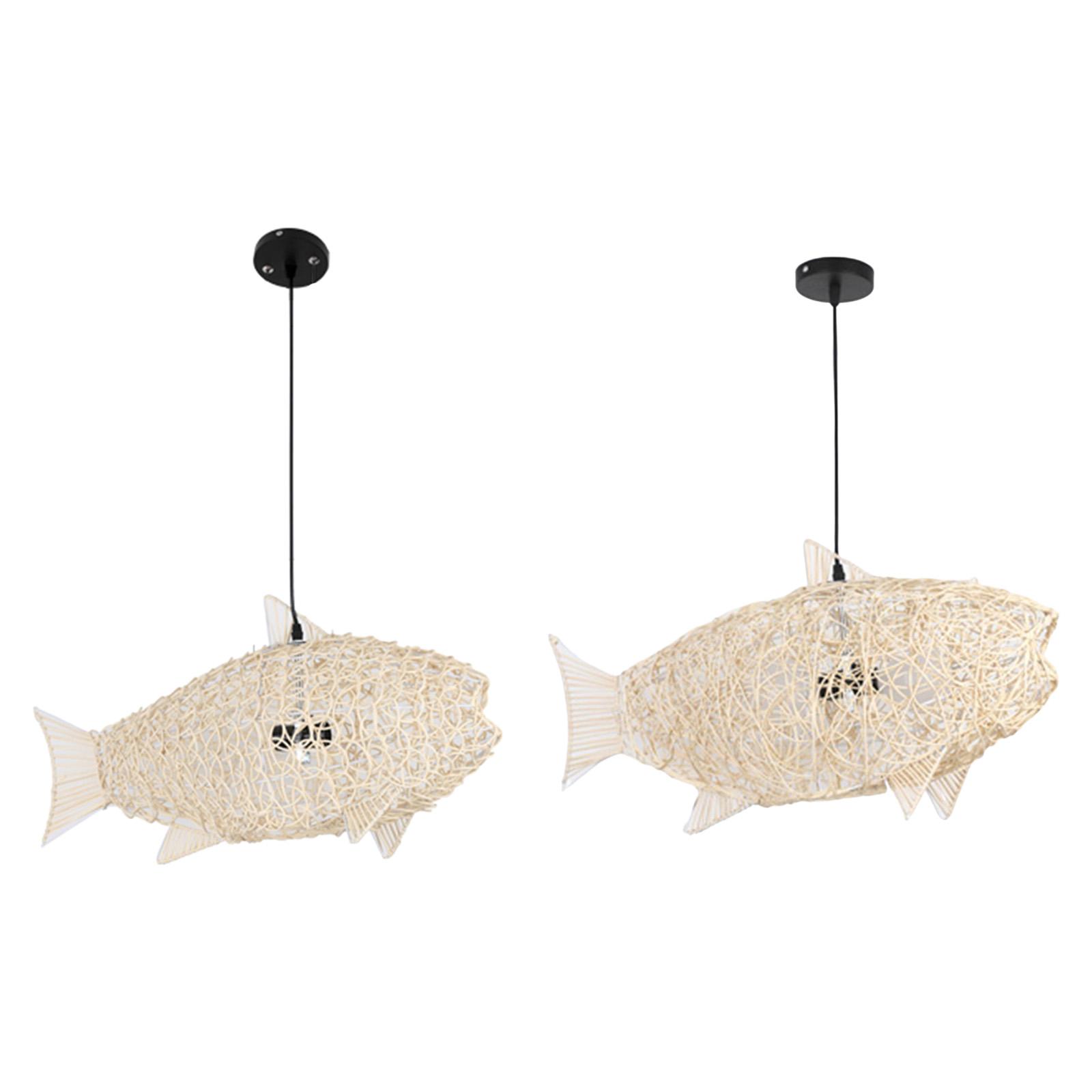 

Handwoven Rattan Pendant Light Ceiling Pendant Decorative Lampshade Boho StyleA