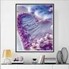 New Arrival 5D DIY Full Circle Diamond Painting "Beach Purple Heart" Embroidery Cross Stitch Home Decor Gift