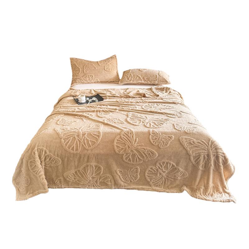 New Butterfly Velvet Blanket - Thick Winter Flannel Bed Sheet