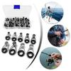 45Pcs Fishing Rod Repair Kits Ceramic Rings Rod Tip Guide Replcment Fishing Rod Side Line Guide Rings Easy to Use