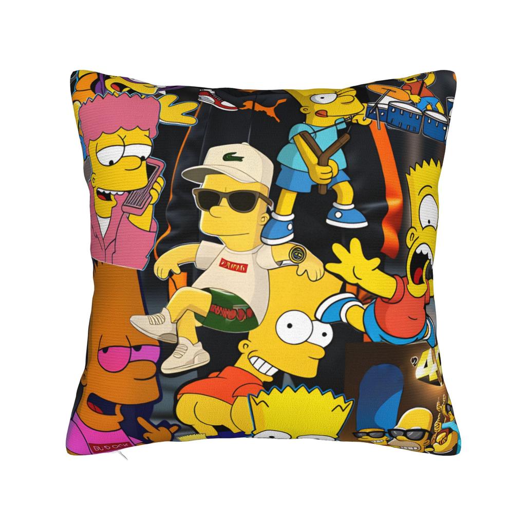 Pillow Cover SSimpsons Spooky Springfield Shenanigans Halloween Novelty Pillow Case For Couch Sofa Bedroom Pillowcases