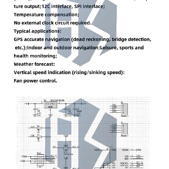 BMP580 high precision atmospheric pressure and temperature sensor module 2.0V-5.5V IIC SPI compatible with BME280 BMP388