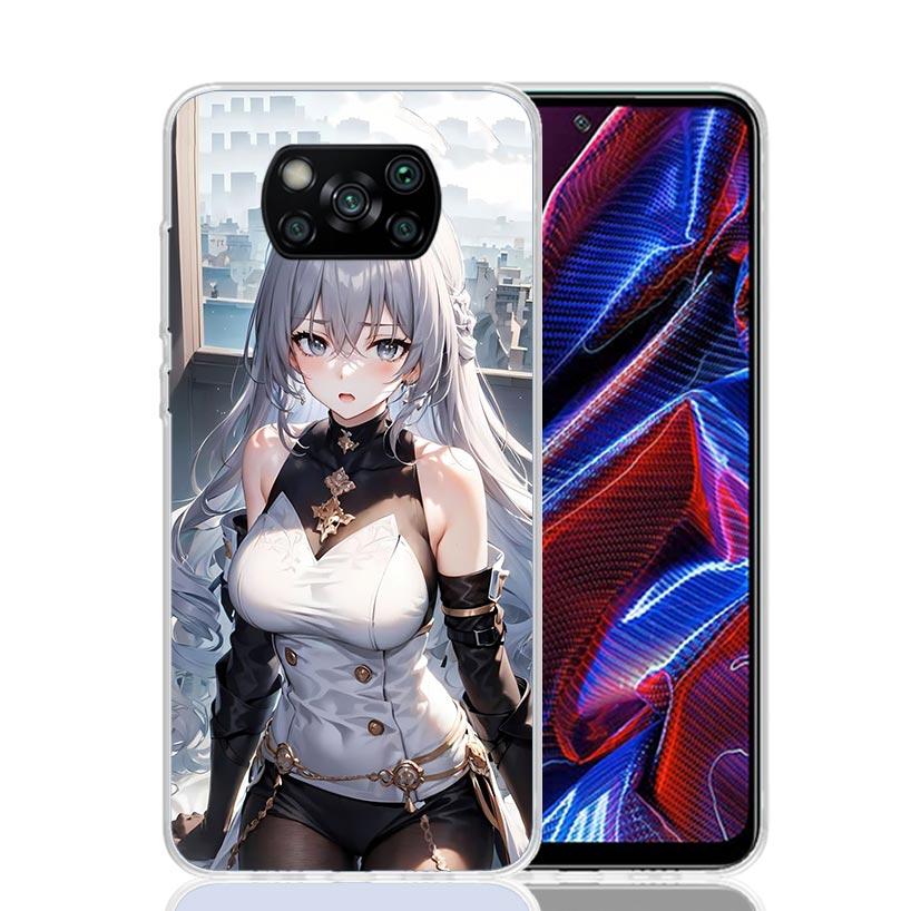 Honkai Star Rail Bronya Rand Phone Case For Xiaomi Poco X7 X6 X5 Pro F7 Ultra Redmi 15C 15 13 13C 12 12C 10 10A 10C 9 9A 9C 9T C