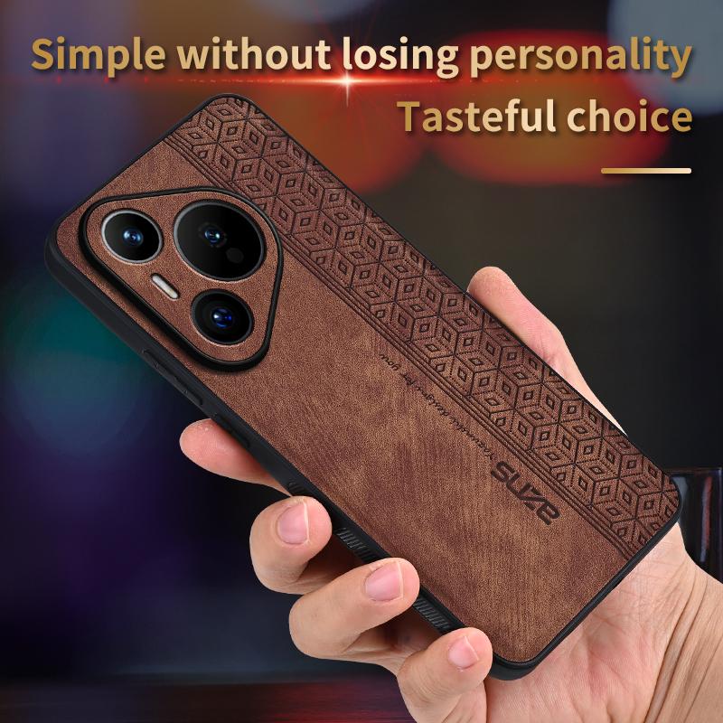 AZNS For Huawei Pura 70 Case PU Leather+TPU Scratch Resistant Back Cover