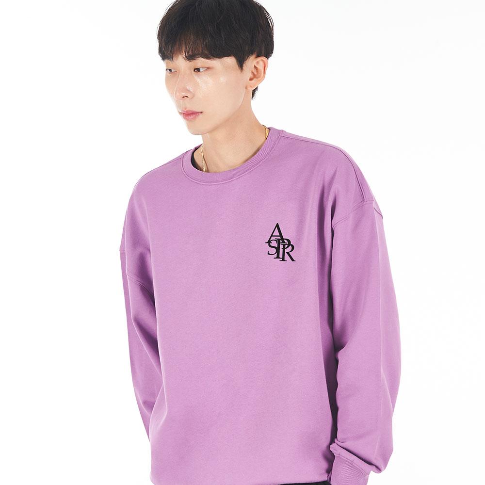 ASTRAL PROJECTION Oversized Drop Shoulder Symbol Logo Sweatshirt_Violet