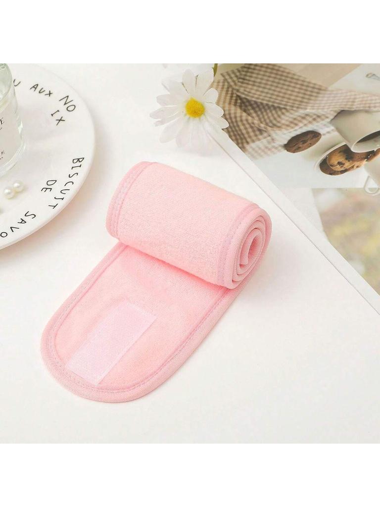 Women's Double-Layer Velcro Hair Band, Soft Stretch Headband for Face Washing & Makeup