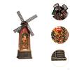 Christmas Lantern Snow Globe Decoration Windmill Music Box Creative Shimmering