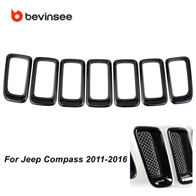 Front Grille Vent Hole Trim Frame for Jeep Compass 2011-2016