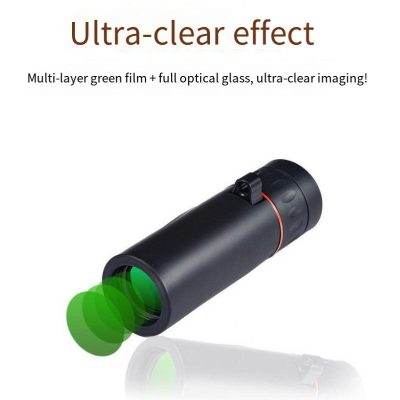 Hd Mini Monocular Telescope Portable Phone Zoom Lens With Fixing Bracket Outdoor Camping Bird Watching Long Distance Observation Optical Tool