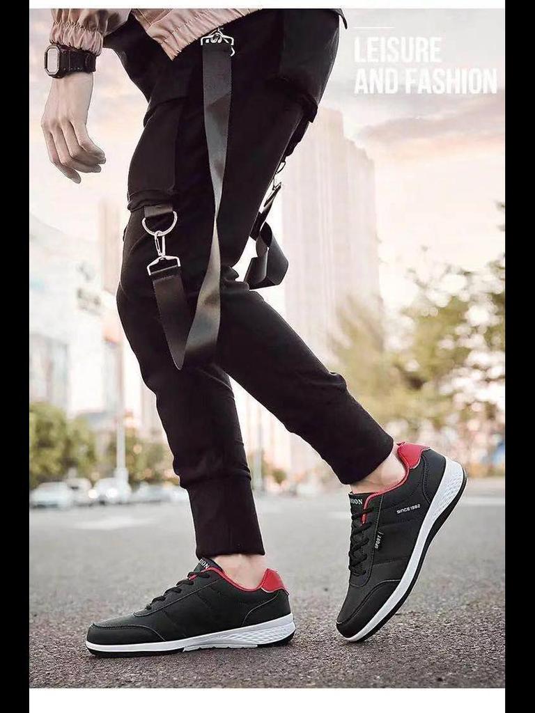 2024 Autumn Men's Lightweight Waterproof Leather Casual Running & Fitness Shoes