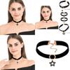Stylish Black Choker Necklace For Women With Geometric Design And Rhinestone Accents