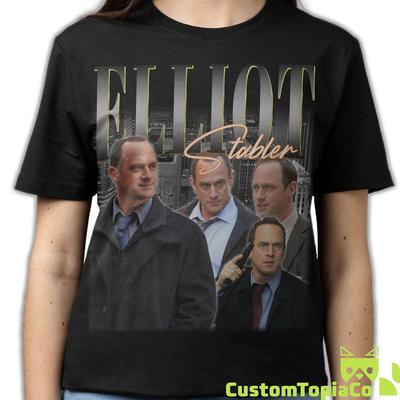 ELLIOT STABLER SHIRT, Law And Order Tees, Elliot Stabler Vintage T-Shirt, Christopher Meloni American Actor Retro 90s Bootleg Homage Merch