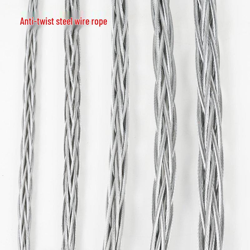 Jun Ding Ying 14mm Anti-Twist Steel Cable Pulling Rope, 1000m