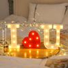 16cm Alphabet Letter LED Lights Marquee Sign Number Lamp Decoration Night Light For Party Bedroom Wedding Birthday Christmas