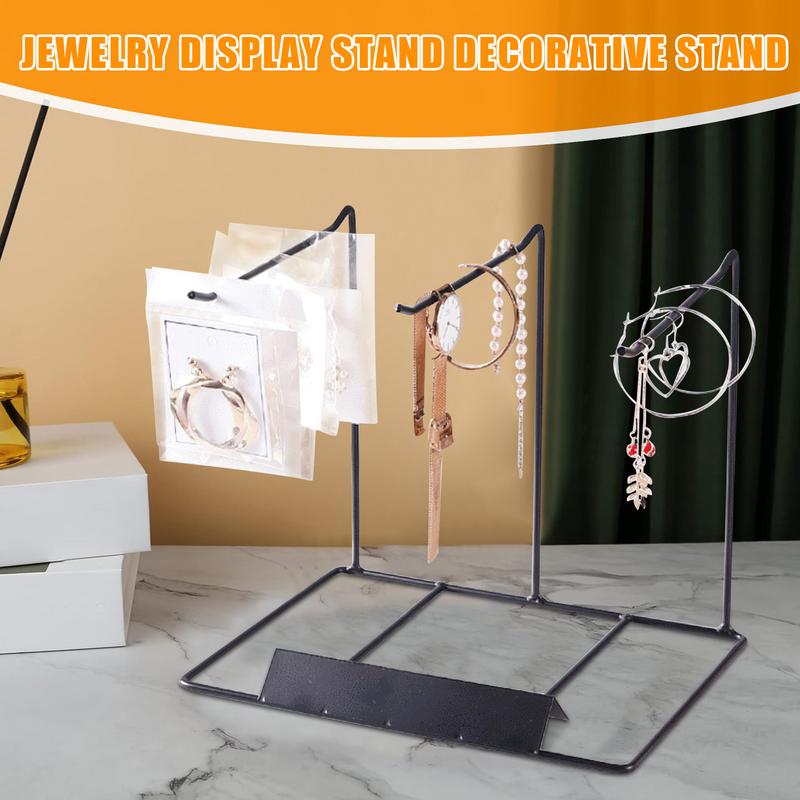 Jewelry Stand Bangles Organizer Aesthetic Black Jewelry Organizer Decorative Earrings Necklaces Bracelets Storage Rack For