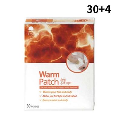 Essence Nature Hřejivé detoxikační náplasti na nohy – Samozahřívací bylinné polštářky (30 + 4 Bonus = 34 Náplastí)