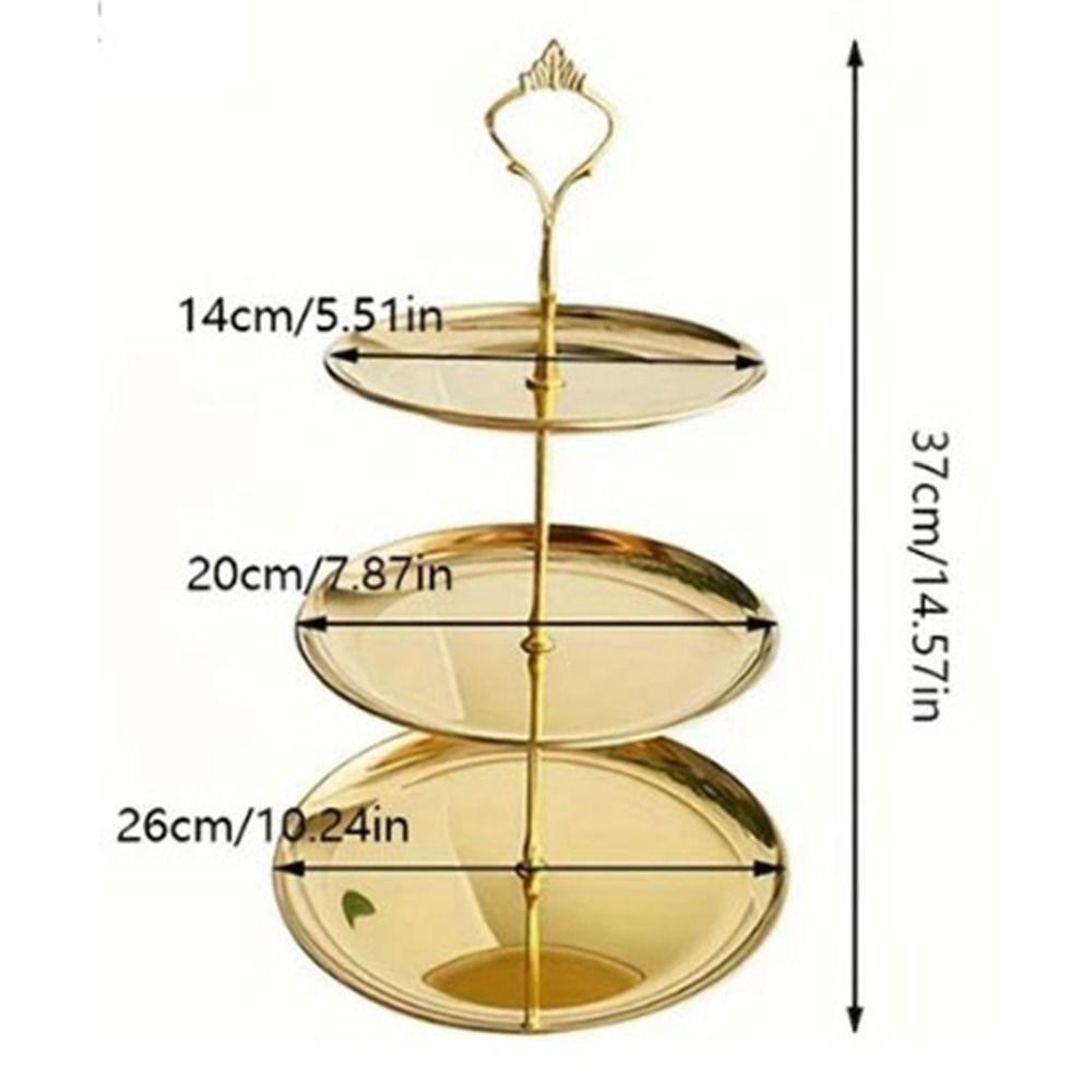 2/3 Layer Stainless Steel Fruit Stand Easy to Use Dessert Display Holder Cake Dessert Tray  Kitchen