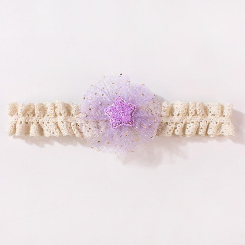 New Baby Headband, Cute Five-pointed Star Flower Children's Headscarf, Thin Baby Hair Accessories In Summer