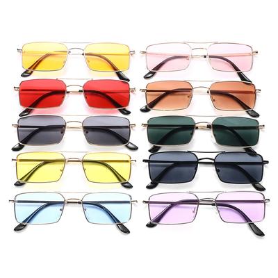 Fashion Metal Frame UV400 Lens Small Frame Sun Glasses Retro Rectangle Sunglasses Steampunk Sunglasses