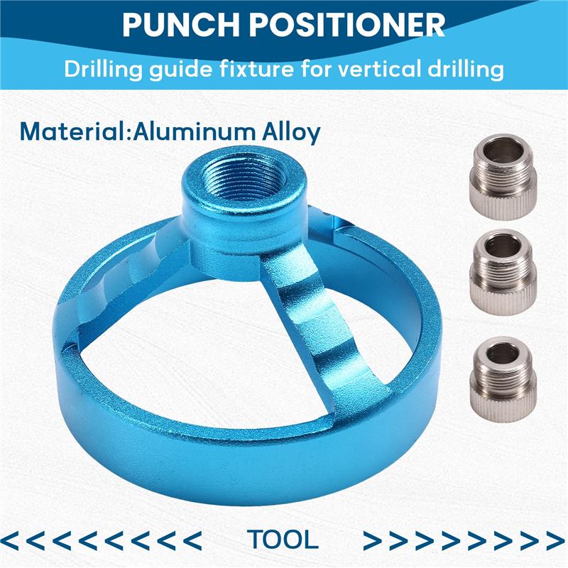 AB34-90 Degree Drill Guide 5/6/7/8/9/10Mm Drill Bit Hole Puncher Locator Jig Hinged Hole Opener Woodworking Tools