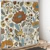 Boho Floral Shower Curtain 72x72 Inch Vintage Bohemian Flower Botanical Leaves Shower Curtain Set for Bathroom Retro Rustic Wate