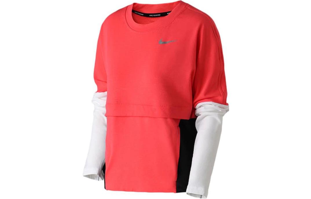 Nike Sweatshirts Women s Red Crew Neck Moderate Regular AJ8672-850 S